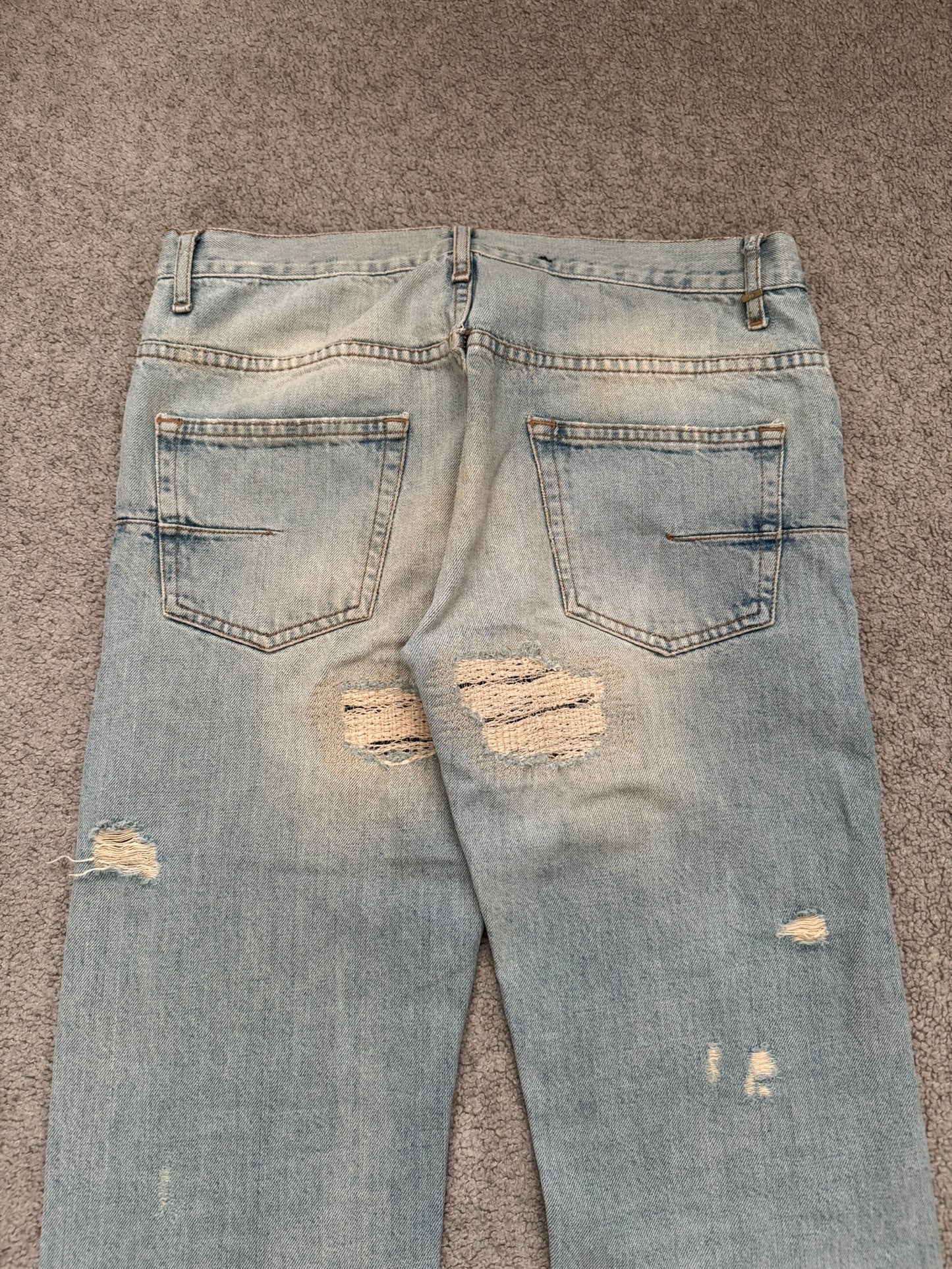 SS06 Dior Homme by Hedi Slimane Crash Distressed Denim Jeans