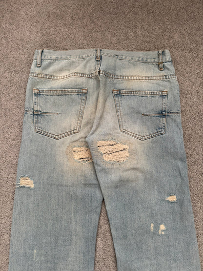 SS06 Dior Homme by Hedi Slimane Crash Distressed Denim Jeans