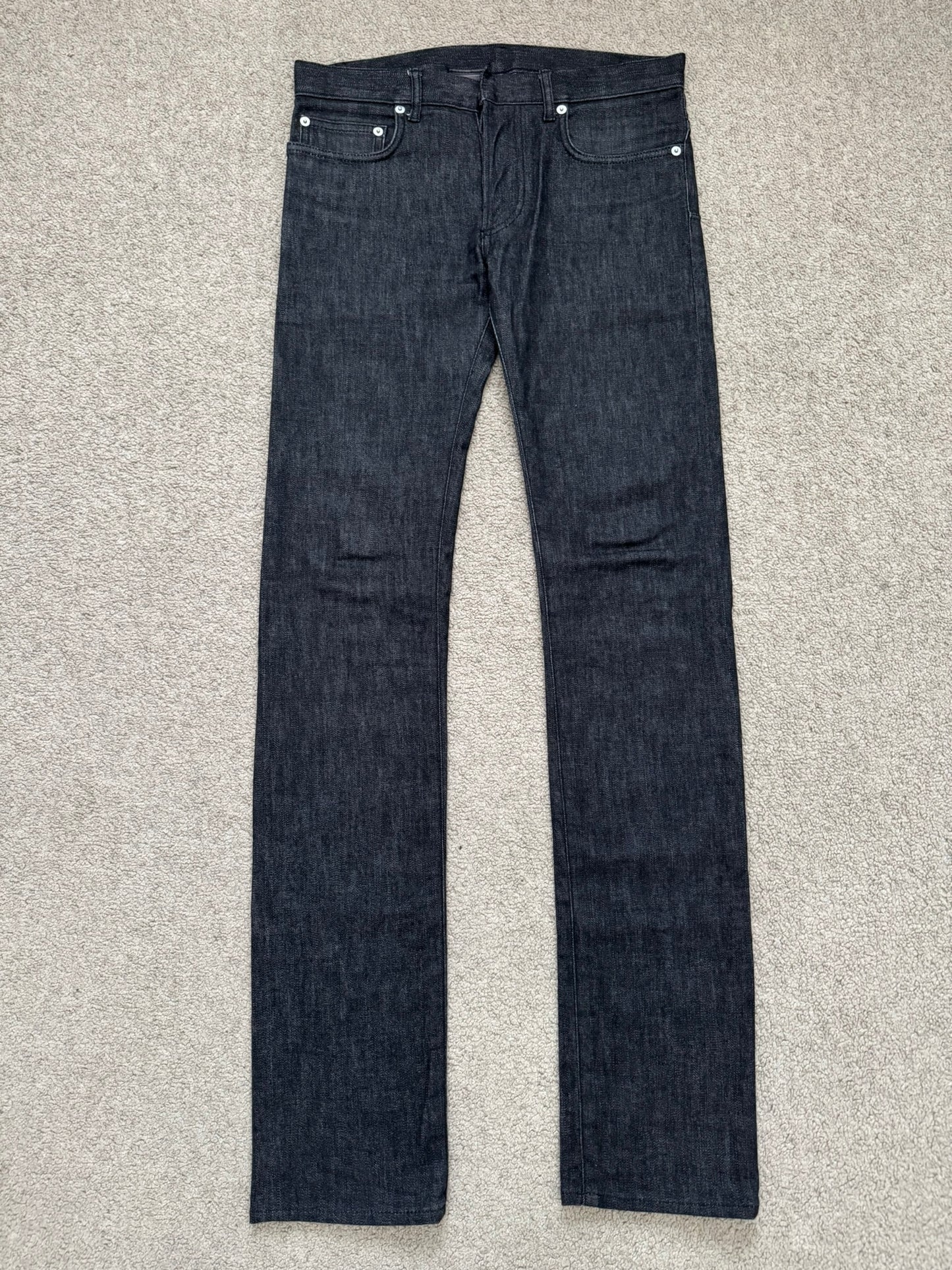 AW06 Dior Homme by Hedi Slimane MIJ Black Glitter Denim Jeans