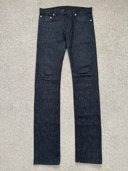 AW06 Dior Homme by Hedi Slimane MIJ Black Glitter Denim Jeans