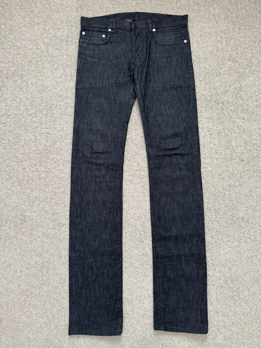 AW06 Dior Homme by Hedi Slimane MIJ Black Glitter Denim Jeans