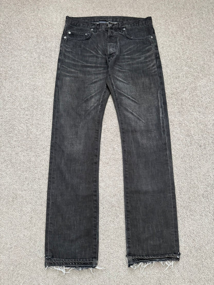 AW04 Dior Homme by Hedi Slimane MIJ Clawmark Grey Denim Jeans