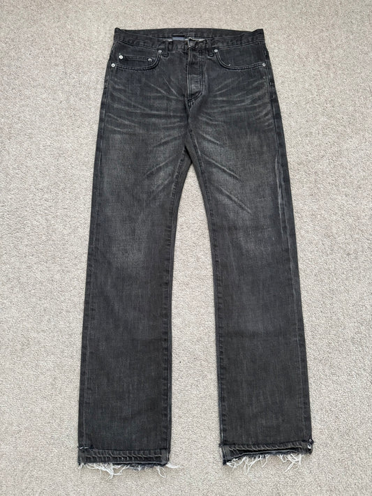 AW04 Dior Homme by Hedi Slimane MIJ Clawmark Grey Denim Jeans