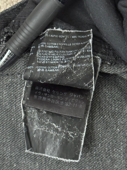 FW13 Saint Laurent by Hedi Slimane Black Waxed D02 Denim Jeans