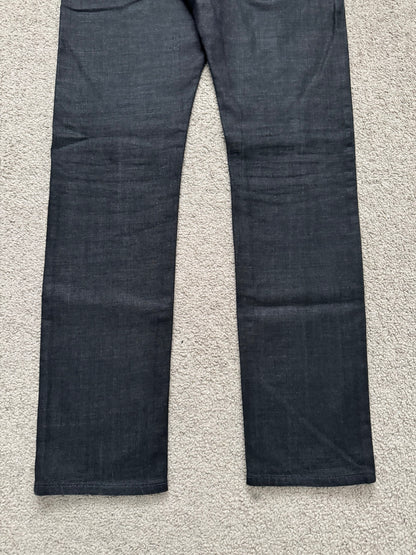 FW13 Saint Laurent by Hedi Slimane Black Waxed D02 Denim Jeans