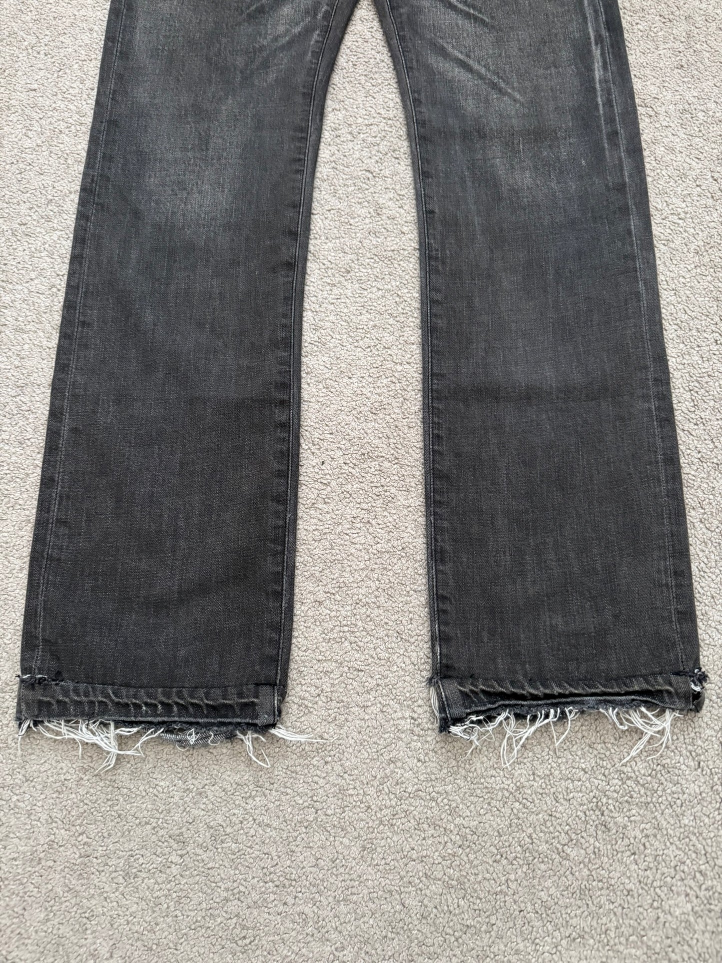 AW04 Dior Homme by Hedi Slimane MIJ Clawmark Grey Denim Jeans