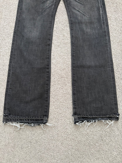 AW04 Dior Homme by Hedi Slimane MIJ Clawmark Grey Denim Jeans