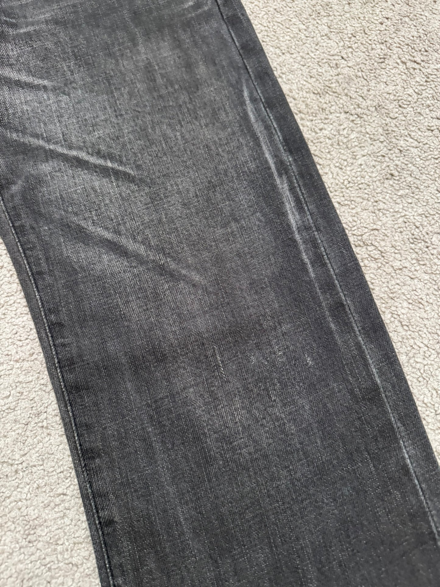 AW04 Dior Homme by Hedi Slimane MIJ Clawmark Grey Denim Jeans
