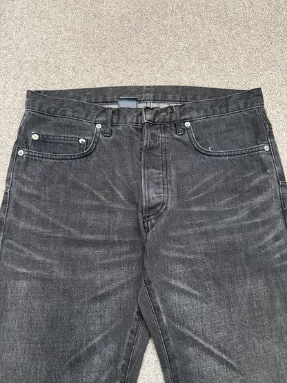 AW04 Dior Homme by Hedi Slimane MIJ Clawmark Grey Denim Jeans