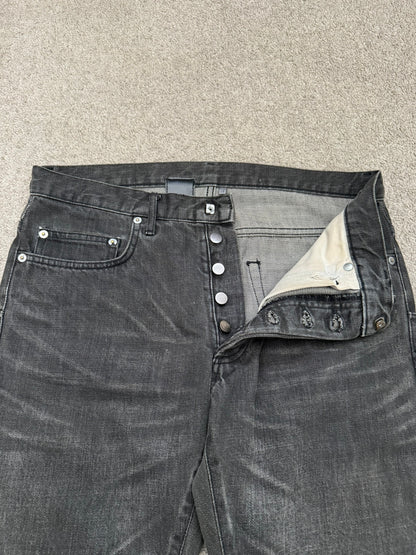 AW04 Dior Homme by Hedi Slimane MIJ Clawmark Grey Denim Jeans
