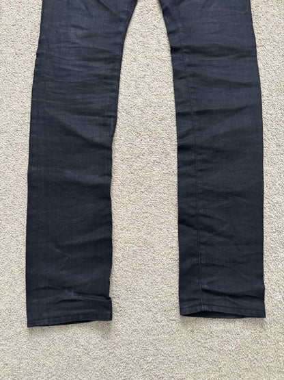 SS16 Saint Laurent by Hedi Slimane Black Waxed D02 Denim Jeans