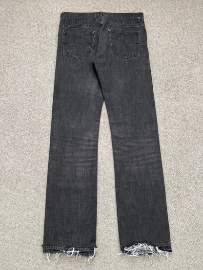 AW04 Dior Homme by Hedi Slimane MIJ Clawmark Grey Denim Jeans