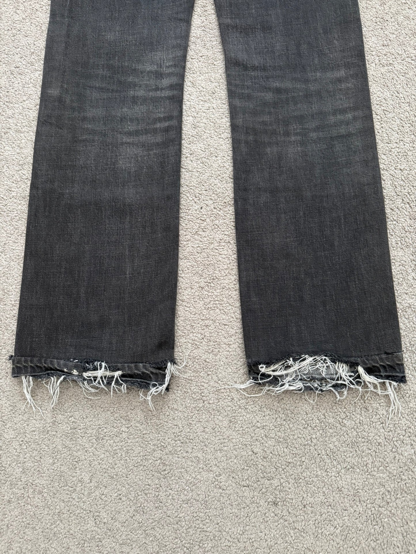 AW04 Dior Homme by Hedi Slimane MIJ Clawmark Grey Denim Jeans