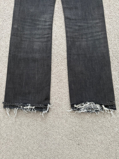 AW04 Dior Homme by Hedi Slimane MIJ Clawmark Grey Denim Jeans