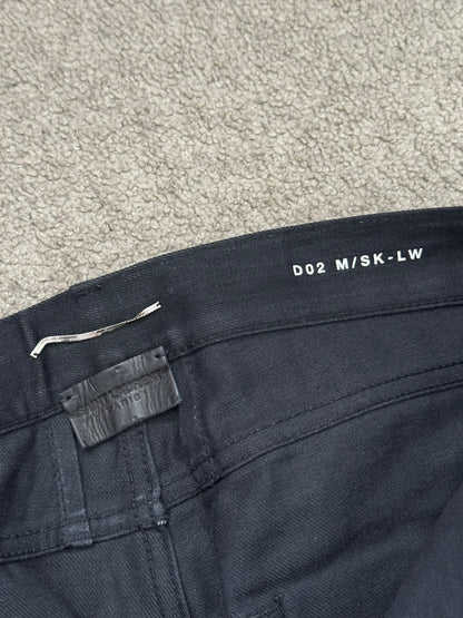 SS16 Saint Laurent by Hedi Slimane Black Waxed D02 Denim Jeans