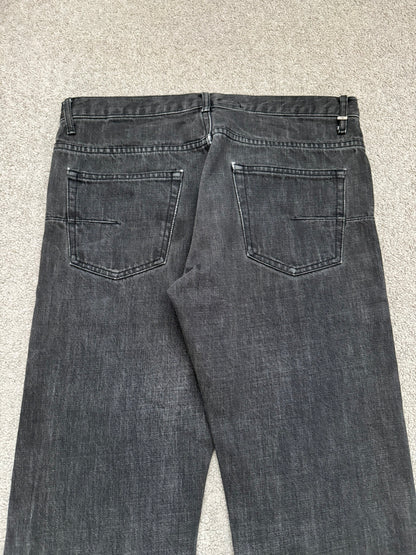 AW04 Dior Homme by Hedi Slimane MIJ Clawmark Grey Denim Jeans