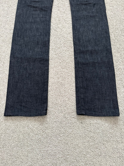 AW06 Dior Homme by Hedi Slimane MIJ Black Glitter Denim Jeans