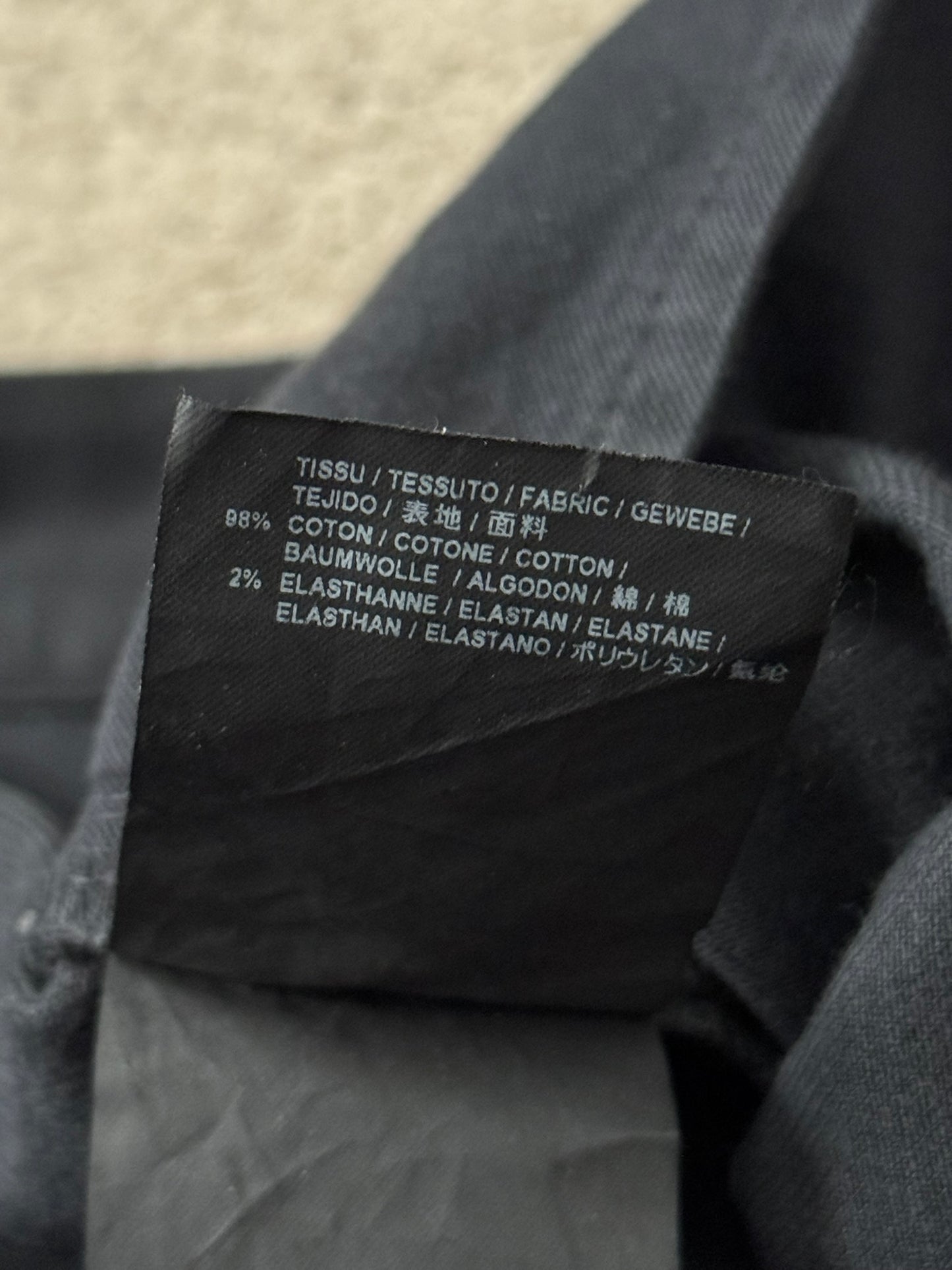 SS16 Saint Laurent by Hedi Slimane Black Waxed D02 Denim Jeans