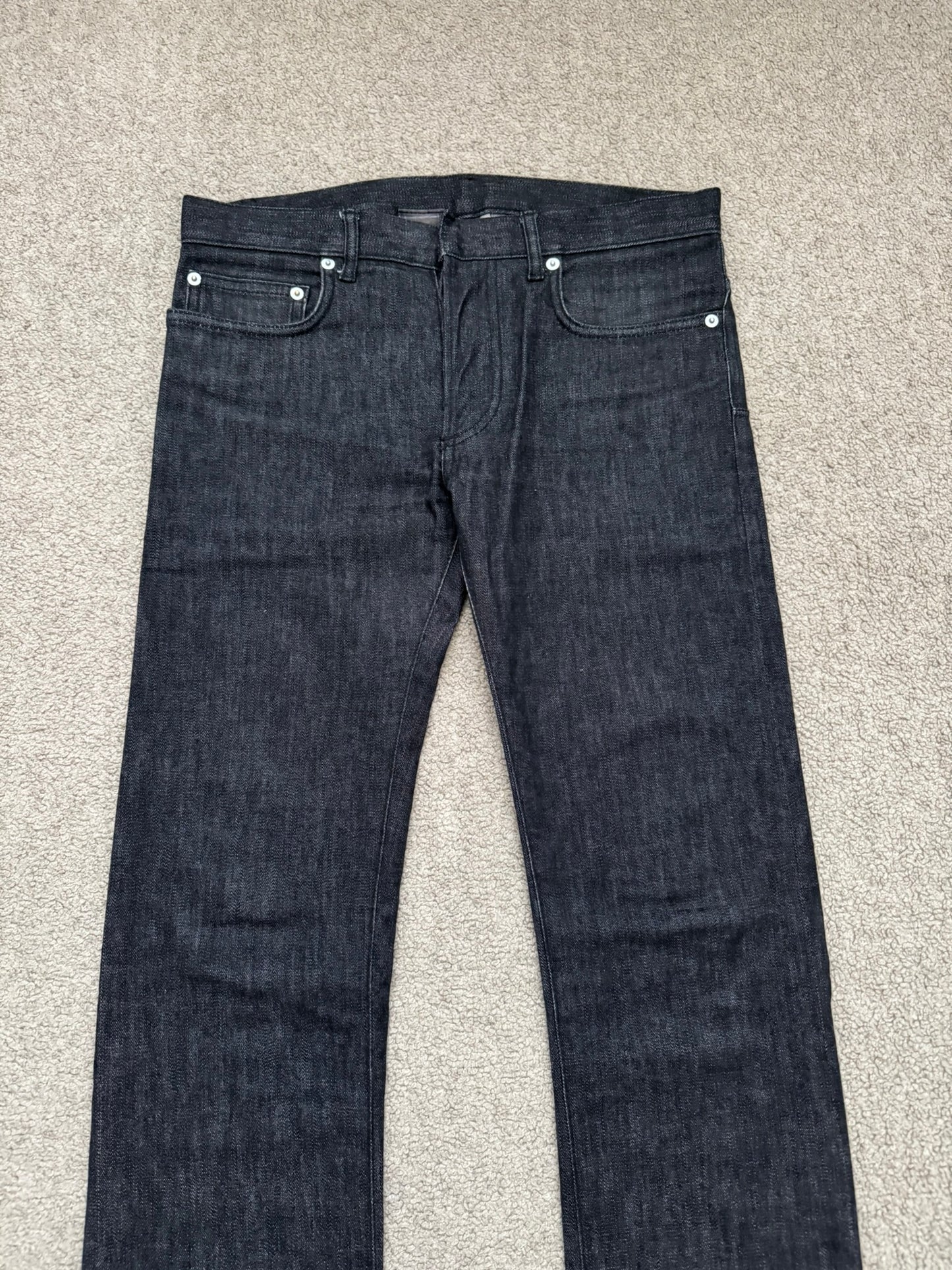 AW06 Dior Homme by Hedi Slimane MIJ Black Glitter Denim Jeans