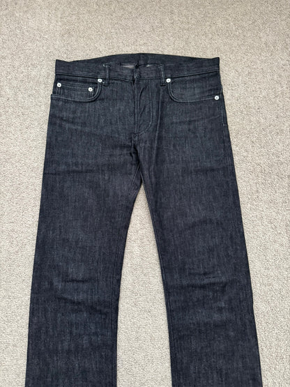 AW06 Dior Homme by Hedi Slimane MIJ Black Glitter Denim Jeans