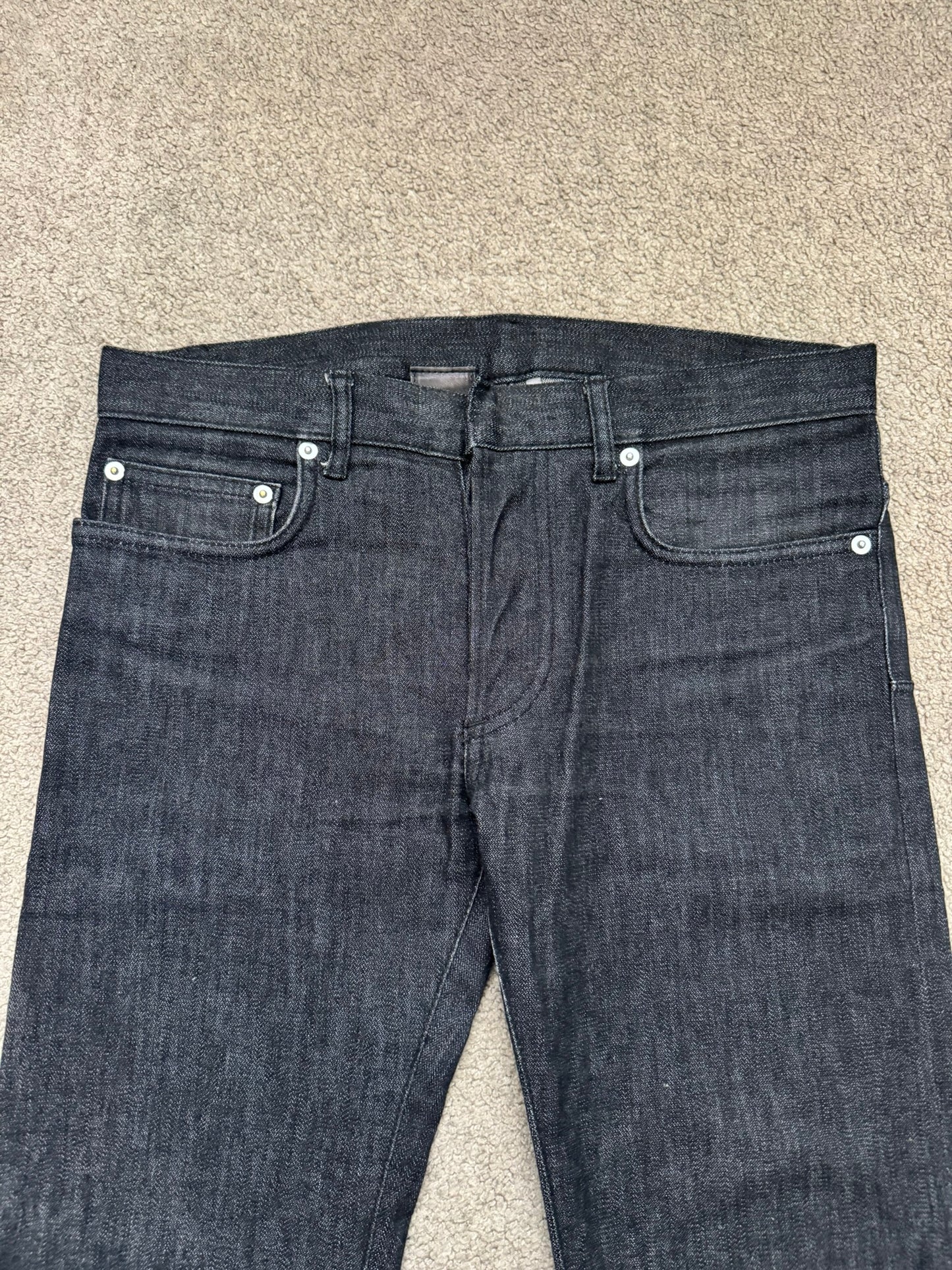 AW06 Dior Homme by Hedi Slimane MIJ Black Glitter Denim Jeans
