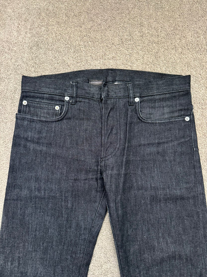 AW06 Dior Homme by Hedi Slimane MIJ Black Glitter Denim Jeans