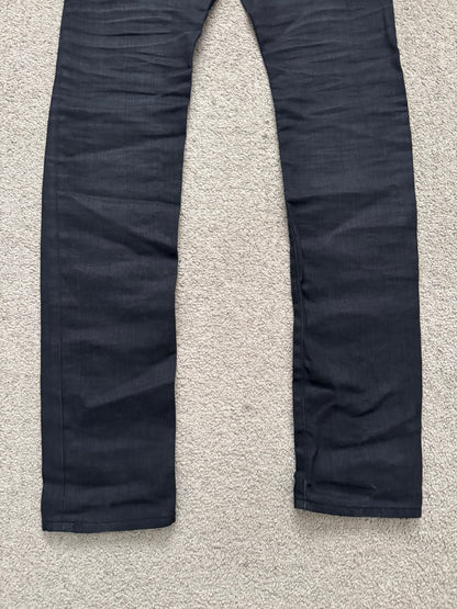 SS16 Saint Laurent by Hedi Slimane Black Waxed D02 Denim Jeans