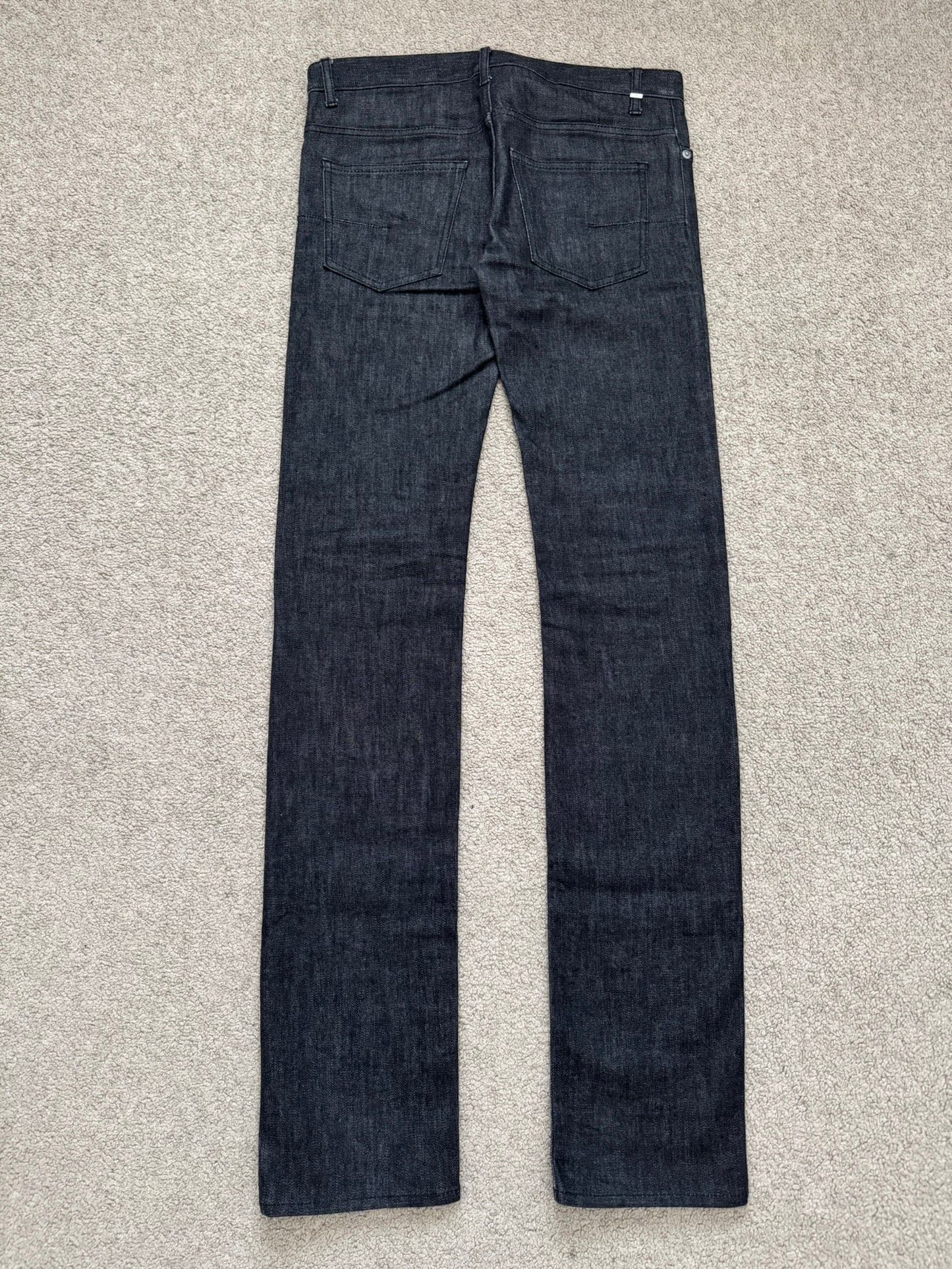 AW06 Dior Homme by Hedi Slimane MIJ Black Glitter Denim Jeans