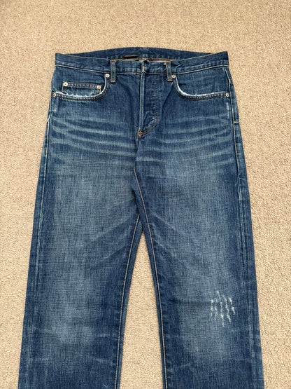 Dior Homme by Hedi Slimane MIJ Clawmark Blue Washed Denim Jeans