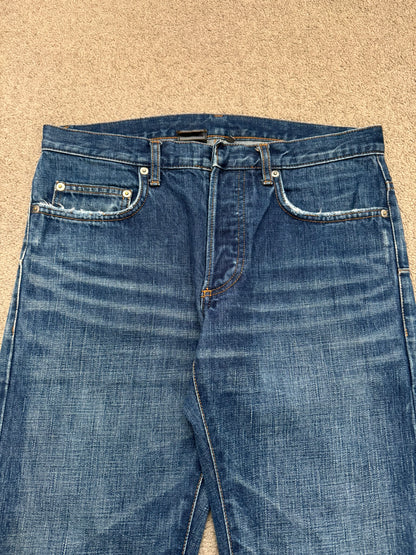 Dior Homme by Hedi Slimane MIJ Clawmark Blue Washed Denim Jeans