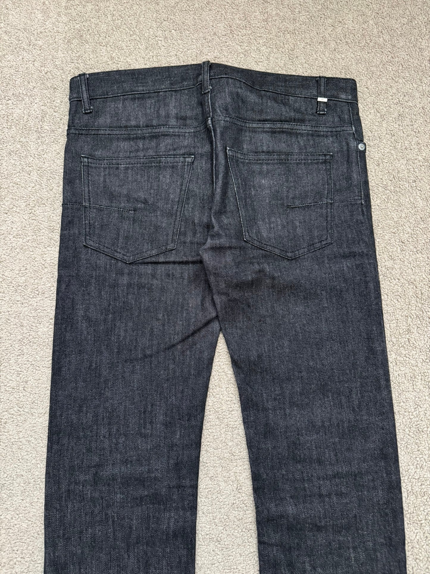AW06 Dior Homme by Hedi Slimane MIJ Black Glitter Denim Jeans
