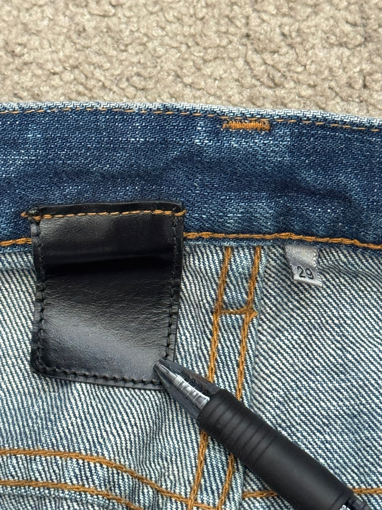 Dior Homme by Hedi Slimane MIJ Clawmark Blue Washed Denim Jeans