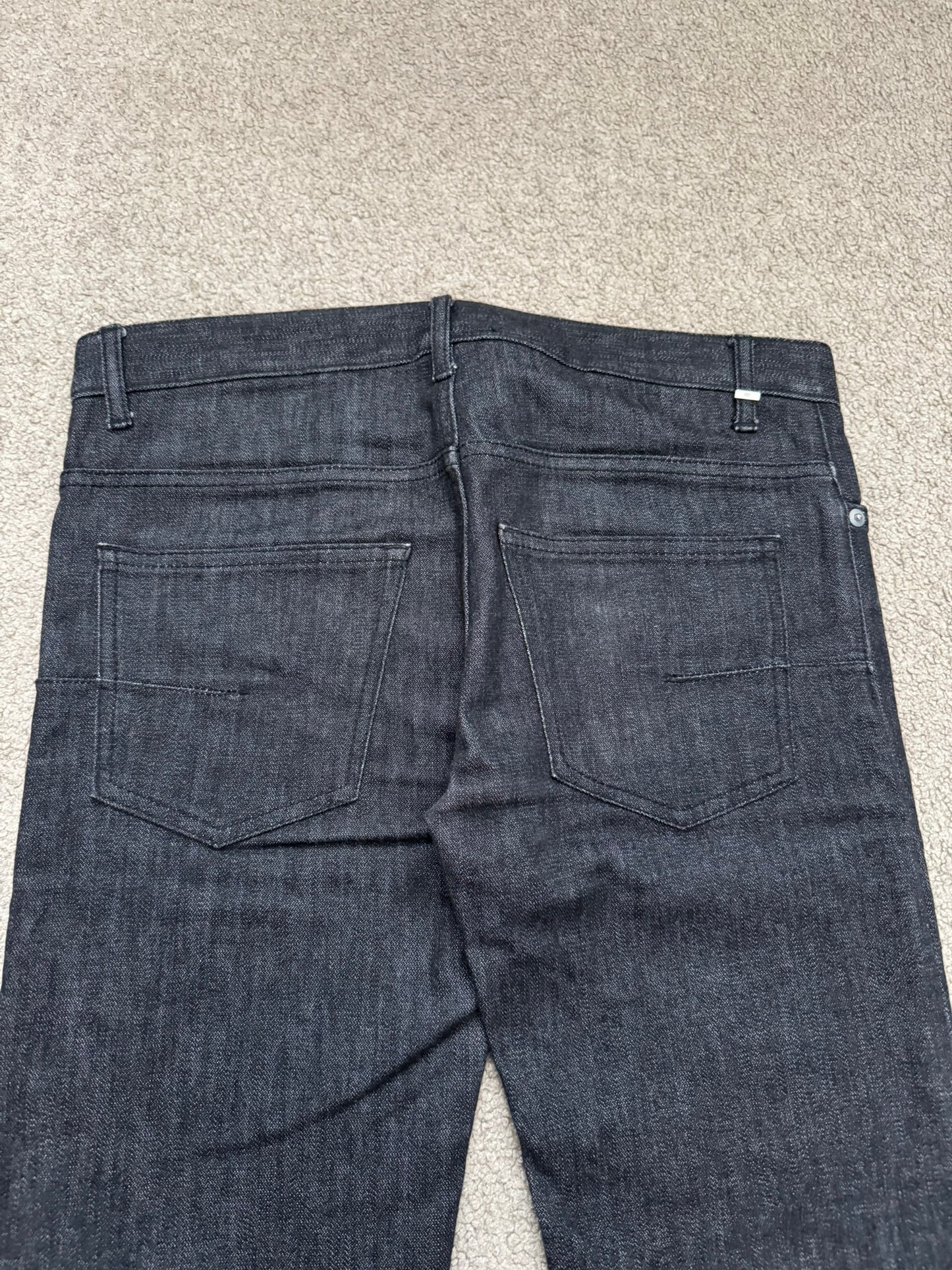 AW06 Dior Homme by Hedi Slimane MIJ Black Glitter Denim Jeans