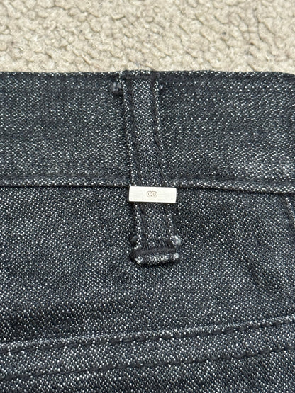 AW06 Dior Homme by Hedi Slimane MIJ Black Glitter Denim Jeans