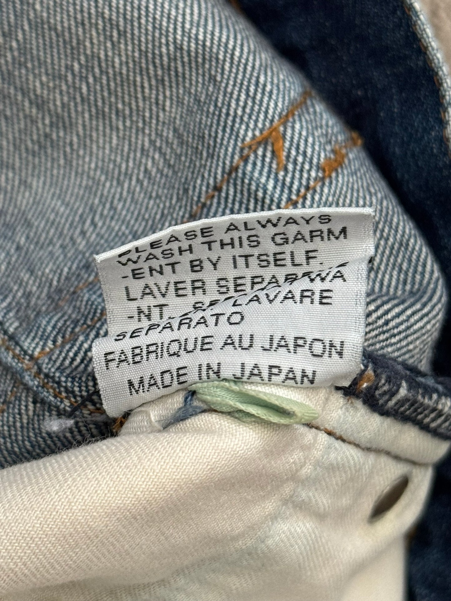 Dior Homme by Hedi Slimane MIJ Clawmark Blue Washed Denim Jeans