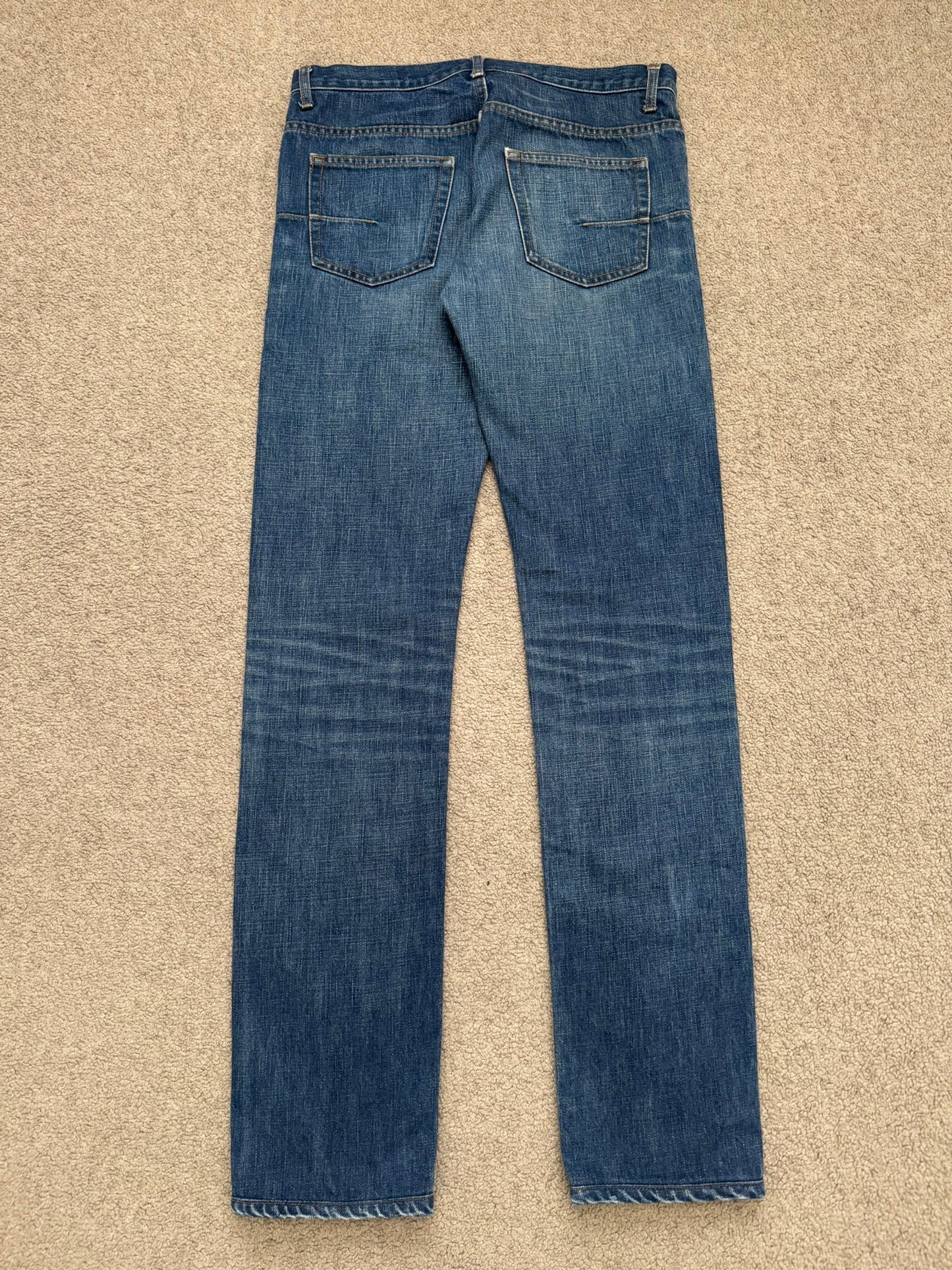 Dior Homme by Hedi Slimane MIJ Clawmark Blue Washed Denim Jeans