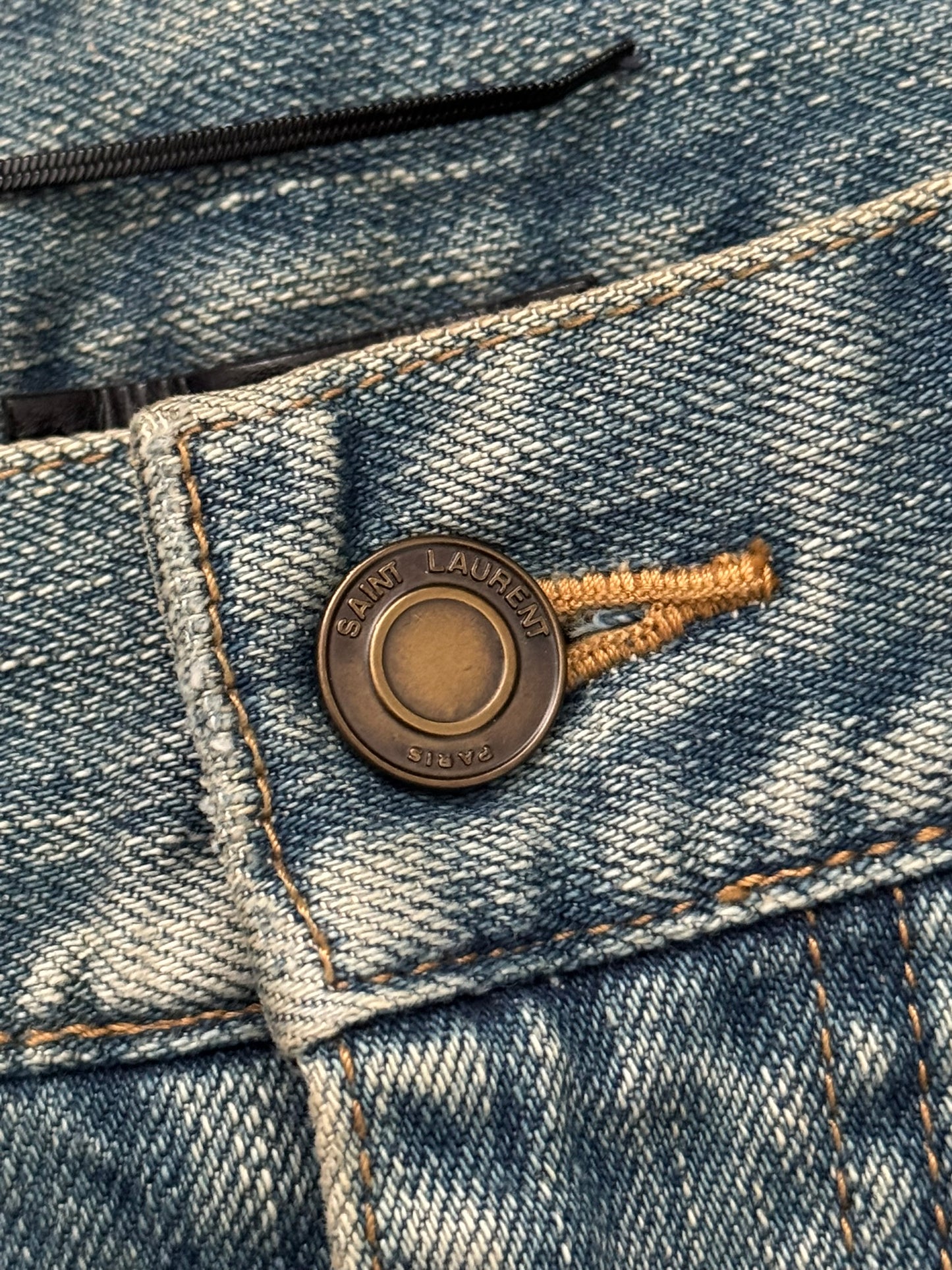 FW16 Saint Laurent by Hedi Slimane Crash Distressed D02 Denim Jeans