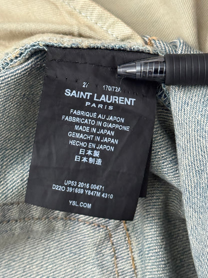 FW16 Saint Laurent by Hedi Slimane Crash Distressed D02 Denim Jeans