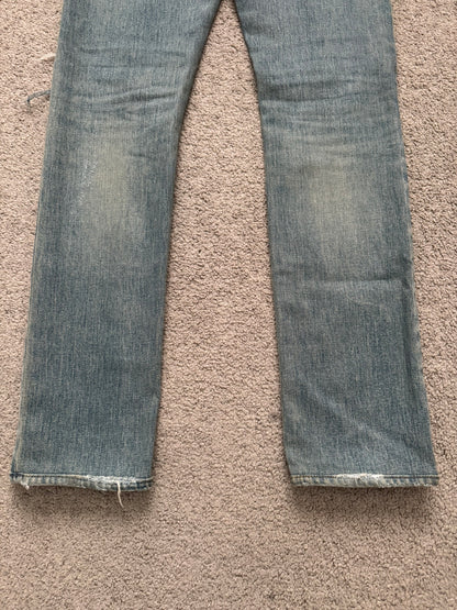 FW16 Saint Laurent by Hedi Slimane Crash Distressed D02 Denim Jeans