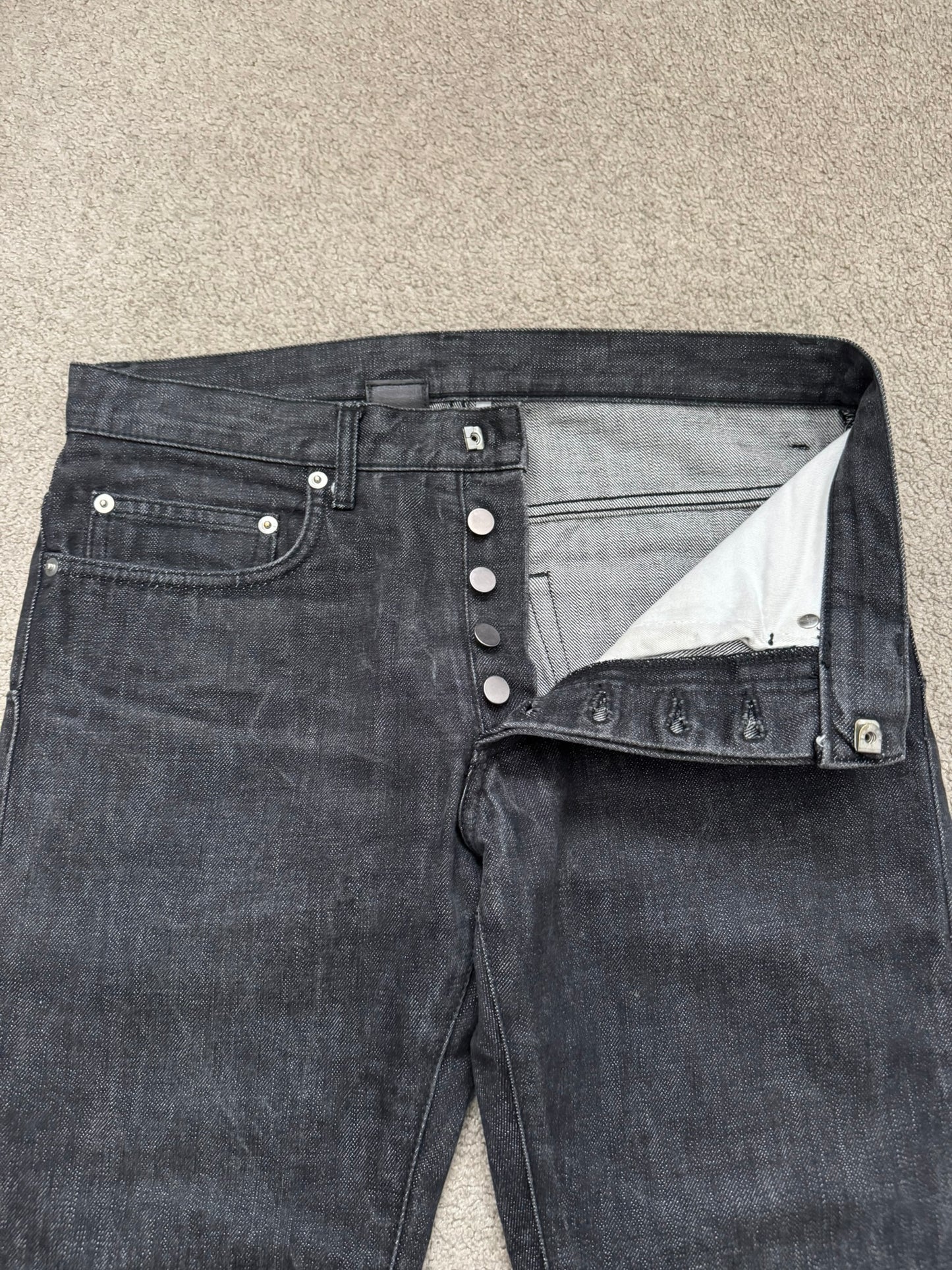 SS05 Dior Homme by Hedi Slimane MIJ Washed Black Denim Jeans
