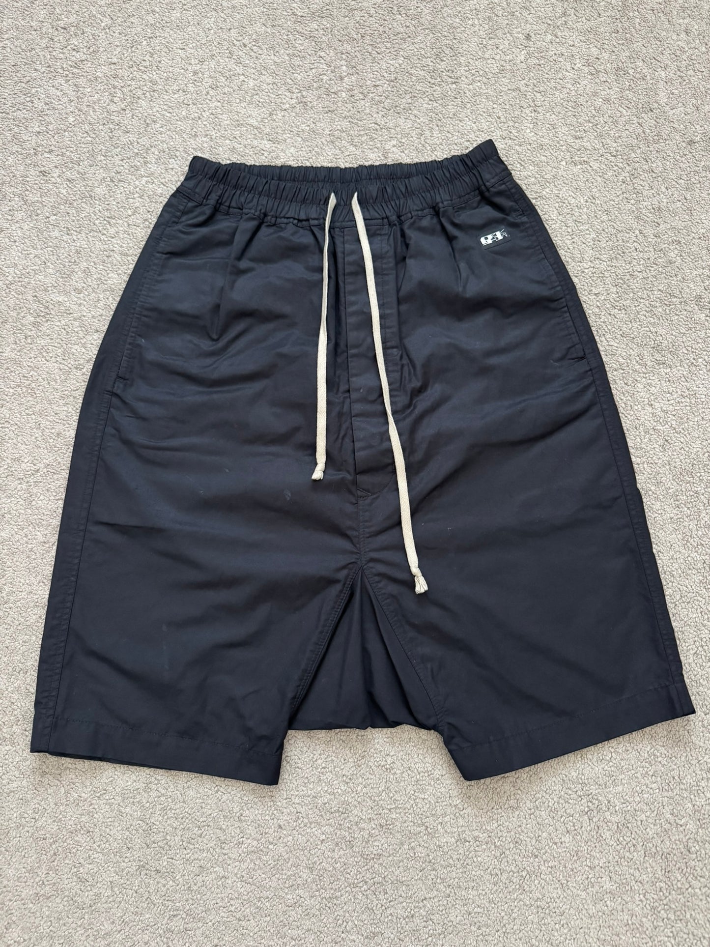 SS21 Rick Owens DRKSHDW Black Cotton Nylon Pods Shorts
