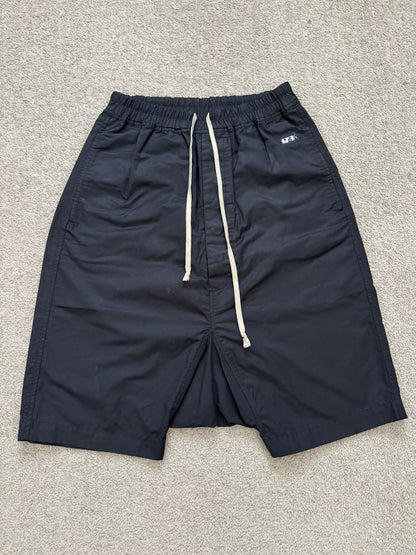 SS21 Rick Owens DRKSHDW Black Cotton Nylon Pods Shorts