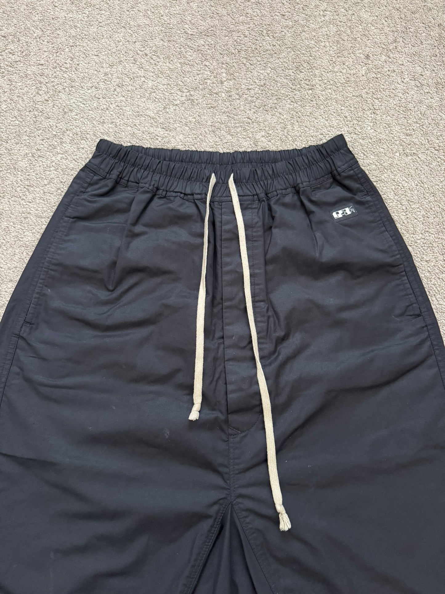 SS21 Rick Owens DRKSHDW Black Cotton Nylon Pods Shorts