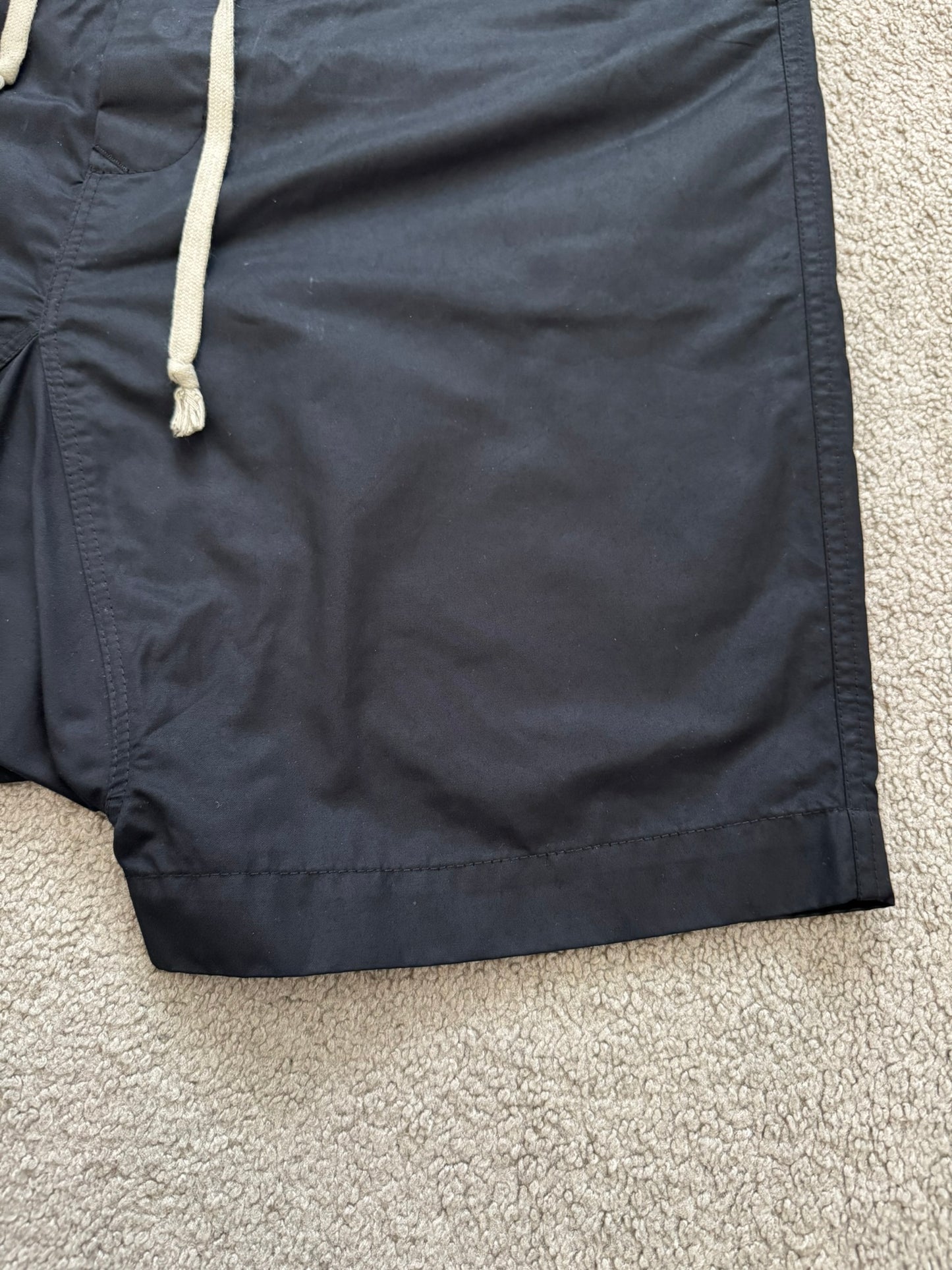 SS21 Rick Owens DRKSHDW Black Cotton Nylon Pods Shorts