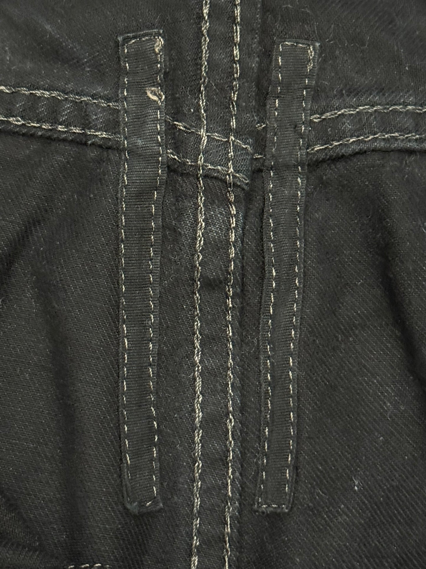 SS17 Rick Owens DRKSHDW Black Waxed Torrence Cut Denim Jeans