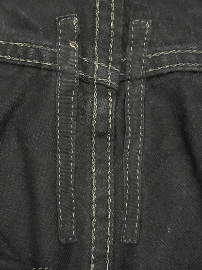 SS17 Rick Owens DRKSHDW Black Waxed Torrence Cut Denim Jeans