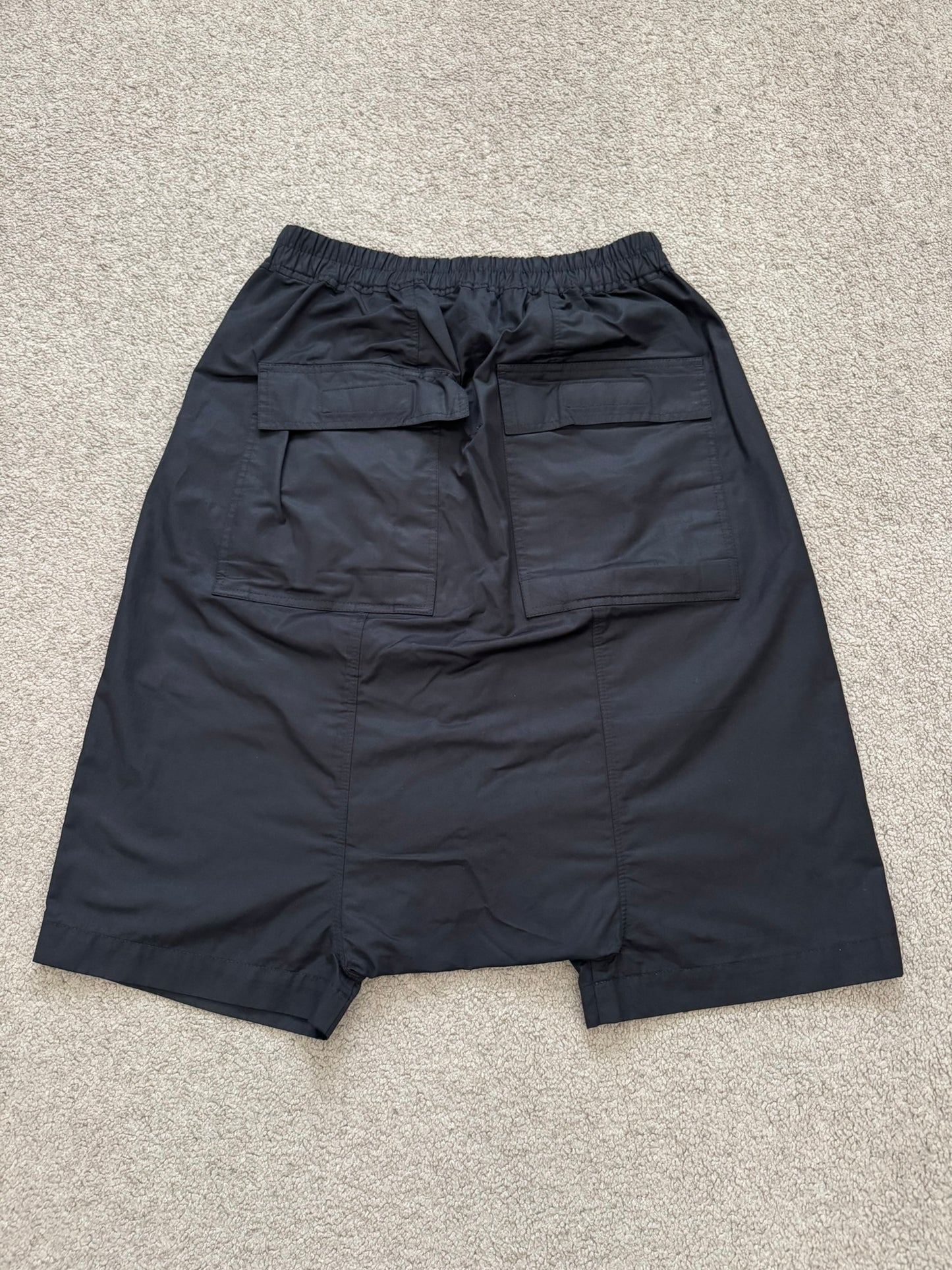 SS21 Rick Owens DRKSHDW Black Cotton Nylon Pods Shorts