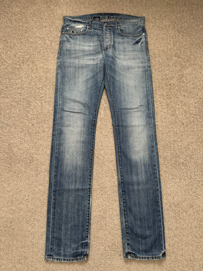 SS08 Dior Homme by Kris Van Assche Washed Blue Denim Jeans