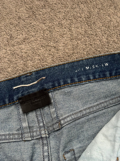 SS15 Saint Laurent by Hedi Slimane Repair Knee Slit D02 Denim Jeans