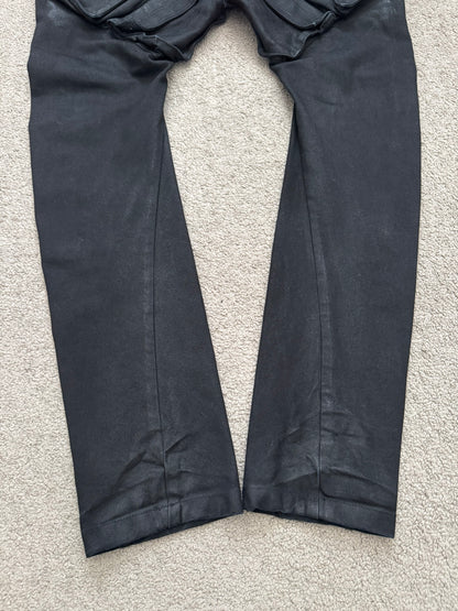 FW16/17 Julius "Beast" Black Waxed Gas Mask Cargo Denim Jeans